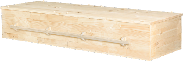 Nahum unfinished pine casket for green burial