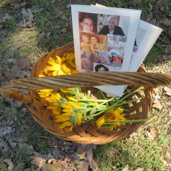a life in pictures in flower basket
