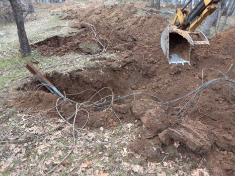 Restoration work, removing infrastructure from previous land development