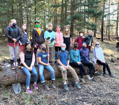 Tree seedling planting party