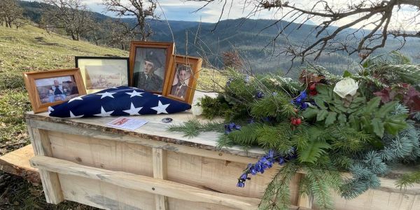 funeral with military honors at Great River Natural Burial